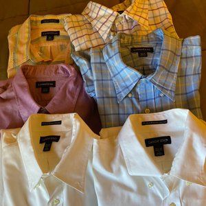 6 pcs long sleeve Lands End Dress Shirts